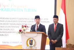 Sidang Paripurna Perdana, Bupati Tuban Sampaikan Visi Misi