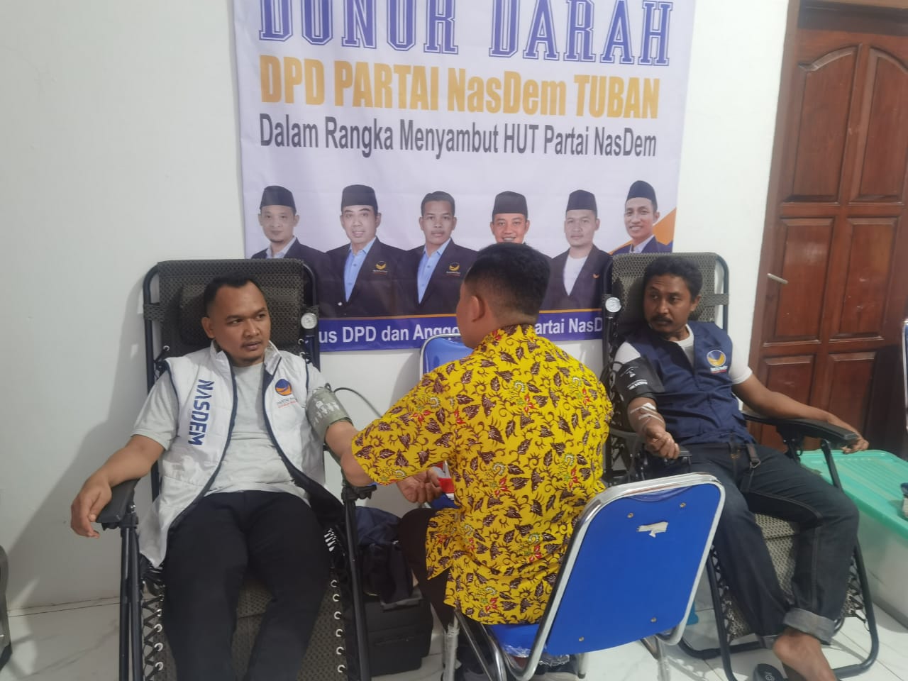Kegiatan Donor Darah Sekretariat Partai Nasdem Tuban